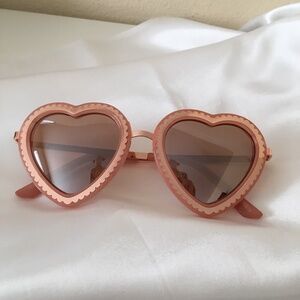 Heart-Shaped Rose Gold Sunglasses
